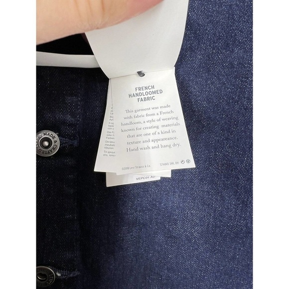 Levis Made & Crafted Button Front High Rise Denim Skirt Size 27 Handloom - Picture 2 of 7